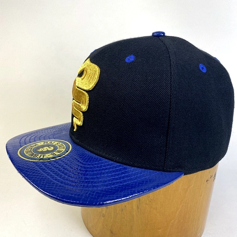 Hot Sale Trendy Hip-Hop Cap Flat Brim Hat Fashion Outdoor Snapback Cap Hats with PU Leather Brim