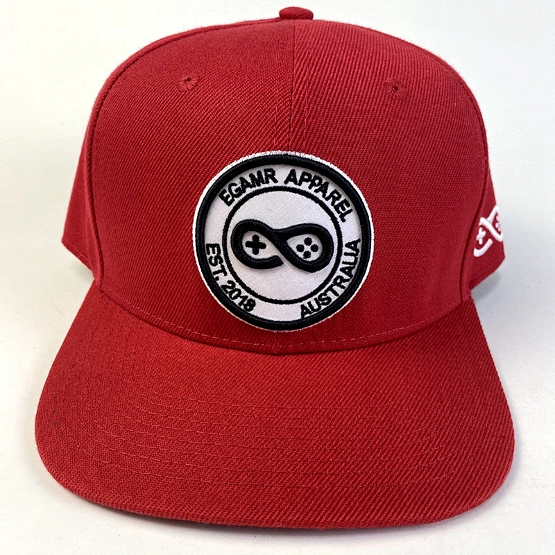 Red Hip Hop Outdoor Sports Flat Brim Cap Hat for Men