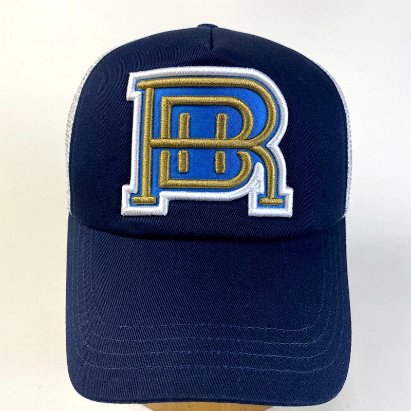Custom Logo Embroidered Cotton Polyester Trucker Cap for Promotions and Gifts
