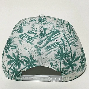 Custom Design Wholesale Flat Bill Tropical Floral Snapback Hats Sports Embroidery Logo Caps with Hawaiian Printing Pattern