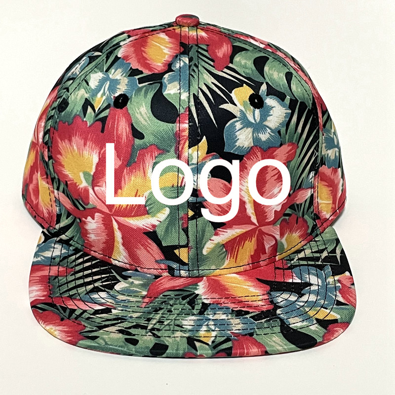 Blank Floral Sublimation Hat Wholesale Hip Hop Caps Sports Snapback Cap Custom Hats Embroidery Snapback Gorras Promotion Hat
