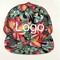 Blank Floral Sublimation Hat Wholesale Hip Hop Caps Sports Snapback Cap Custom Hats Embroidery Snapback Gorras Promotion Hat