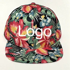 Blank Floral Sublimation Hat Wholesale Hip Hop Caps Sports Snapback Cap Custom Hats Embroidery Snapback Gorras Promotion Hat