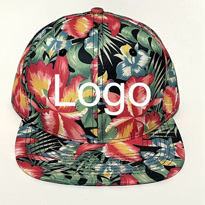 Blank Floral Sublimation Hat Wholesale Hip Hop Caps Sports Snapback Cap Custom Hats Embroidery Snapback Gorras Promotion Hat