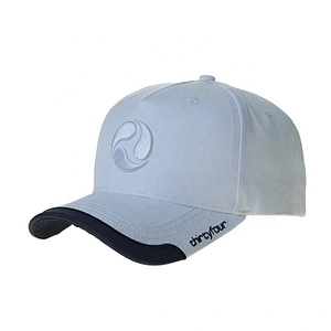 5 Panel Custom Logo 3D Embroidered White Baseball Cap