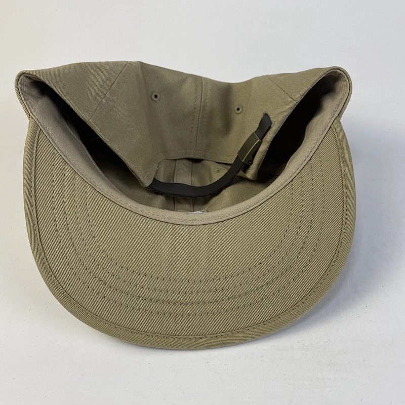 Customize Wholesale Flat Brim Dad Cap Sports Snapback Hat with Leather Strap