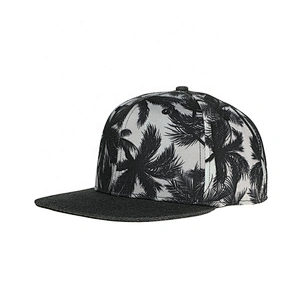 Customized Plain Snapback Cap Hat Floral Sublimation Printed Hip Hop Cotton Polyester Promotinal Sports Blank Cap