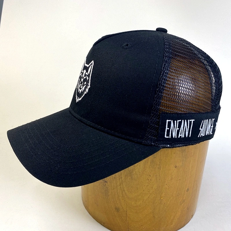 Capwindow Wholesale 5 Panel Mesh Hat and Sports Baseball Trucker Cap with Woven Strap