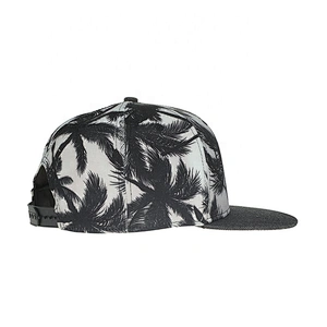 Customized Plain Snapback Cap Hat Floral Sublimation Printed Hip Hop Cotton Polyester Promotinal Sports Blank Cap