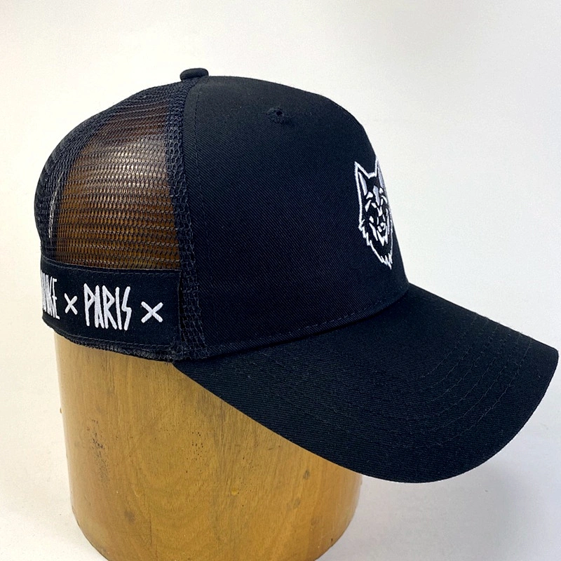 Capwindow Wholesale 5 Panel Mesh Hat and Sports Baseball Trucker Cap with Woven Strap
