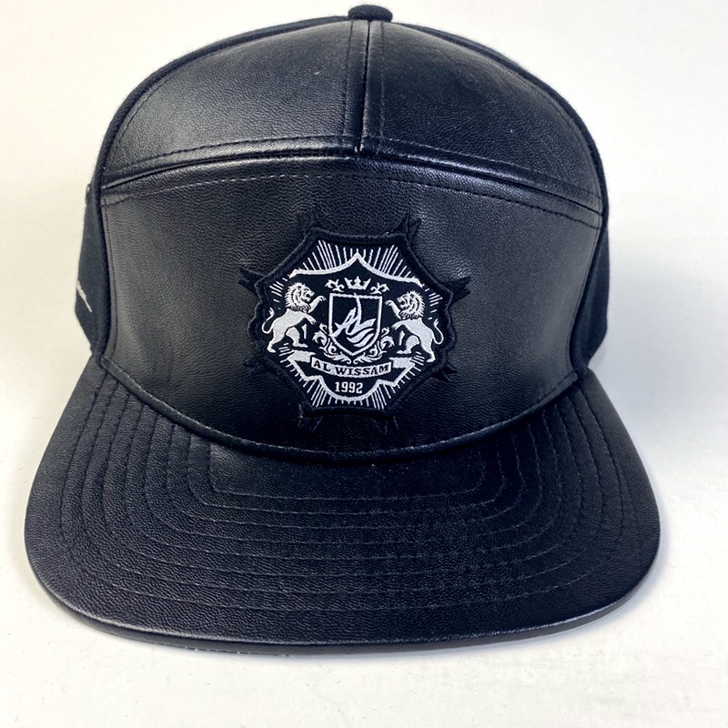 Capwindow 7 Panel PU Leather Snapback Hat Fashion Promotion Cap