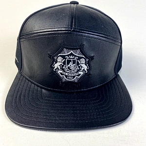 Capwindow 7 Panel PU Leather Snapback Hat Fashion Promotion Cap
