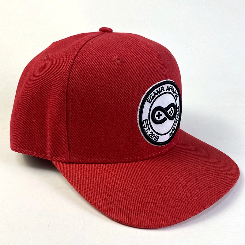 Red Hip Hop Outdoor Sports Flat Brim Cap Hat for Men