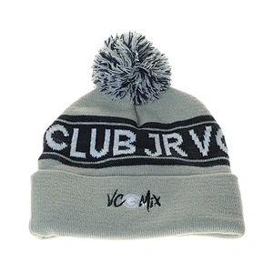 Wholesale 100% Acrylic Beanie Hat With Embroidered Logo And Pompom
