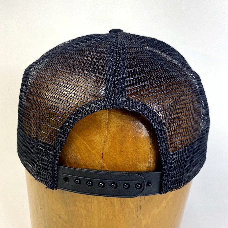 Wholesale blank black Trucker Cap Flat Brim Foam Mesh Hat for Adults