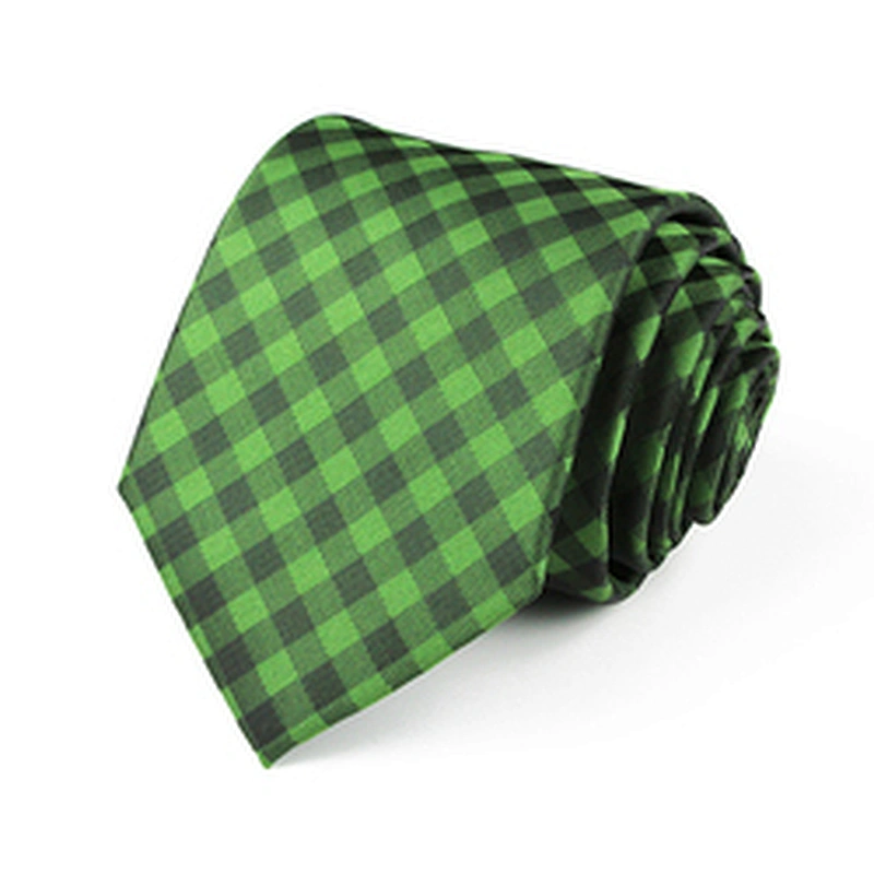 Grid Tie Custom Necktie Manufacturer Plaid Sublimation Neckties Check Men Necktie Cravate Pour Homme