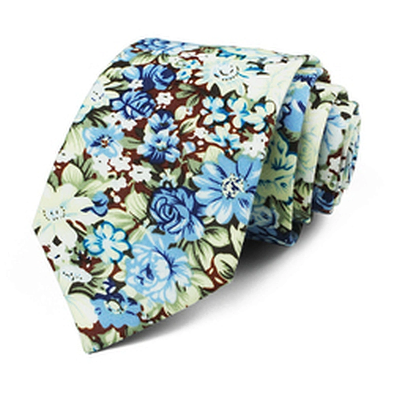 Custom Cotton Necktie Leisure Floral Tie Cotton Ties Printed Neck Ties For Men