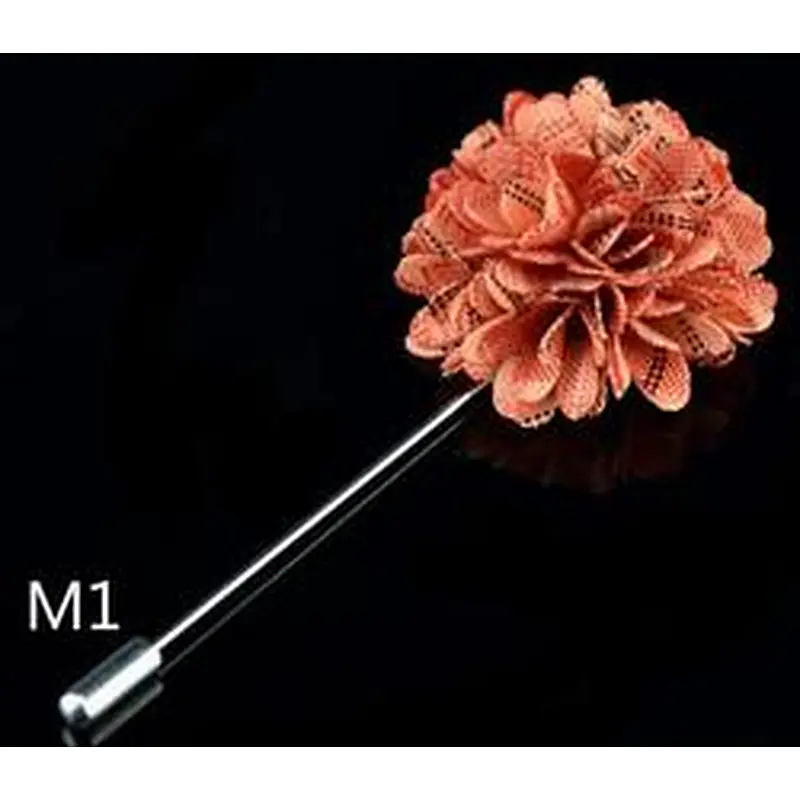 Wholesale lapel flower pin Fashionable groom boutonniere wedding Custom lapel flower pins for suit men