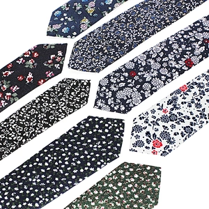 Wholesale Cotton Necktie Fancy Floral Tie Cotton Ties For Men Italian