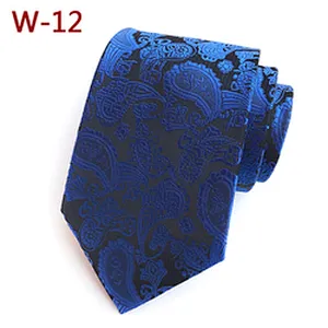 Custom Neckties Men Jacquard Woven Casual Cravate Pour Homme Polyester Paisley Neck Ties For Men
