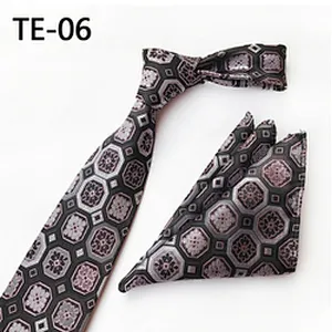 Fashion Men Ties and Hanky Set Custom Paisley Neckties with Pocket Square Casual Ensemble Cravate Mouchoirs
