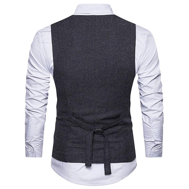 Casual Suits Vest Formal Men Vest Waistcoat Solid Cotton Men's Innerwear Vest Double Breasted Chalecos Hombre