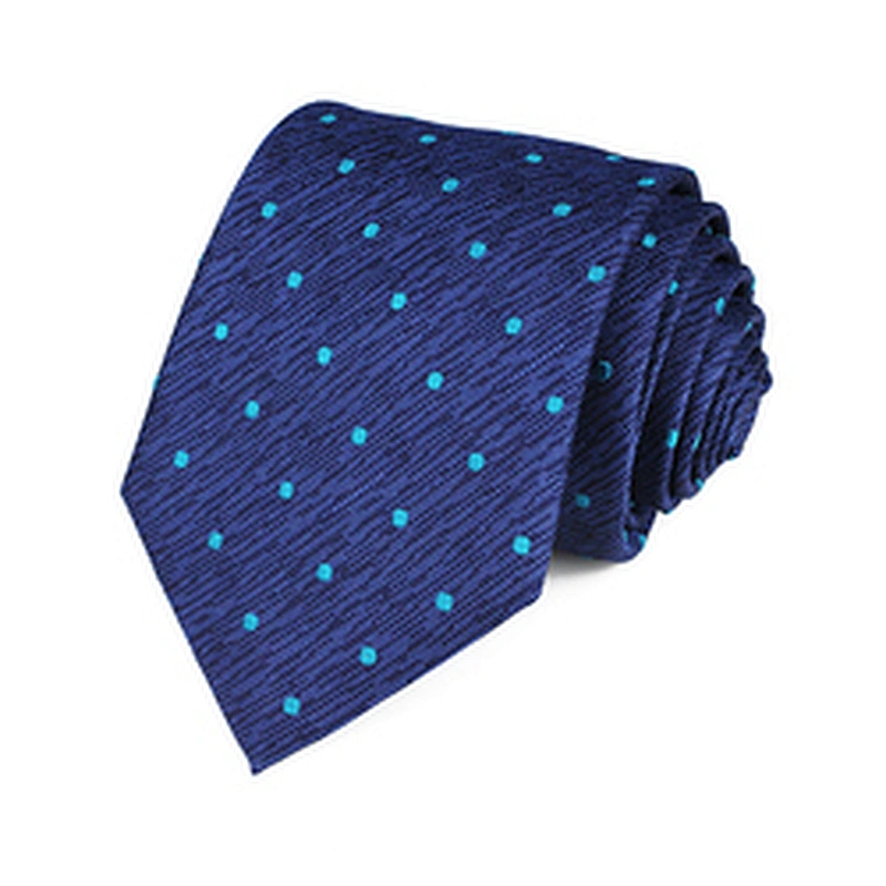 Custom Cravate homme Sublimation Necktie Silk Jacquard Woven Wholesale Dot Neck Ties For Men