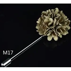 Wholesale lapel flower pin Fashionable groom boutonniere wedding Custom lapel flower pins for suit men