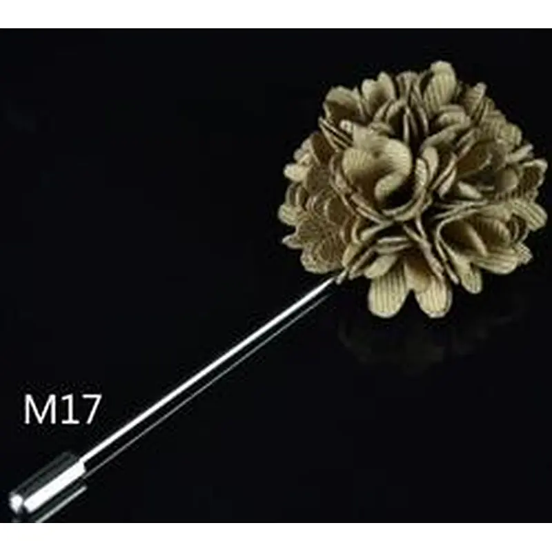 Wholesale lapel flower pin Fashionable groom boutonniere wedding Custom lapel flower pins for suit men
