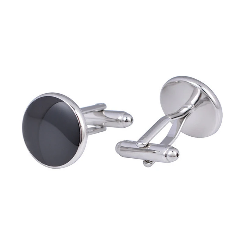 Wholesale Silver Cufflink and Studs Sets Cuff Links or Tie Clips 2cufflinks and 4 Studs Brass White Steel