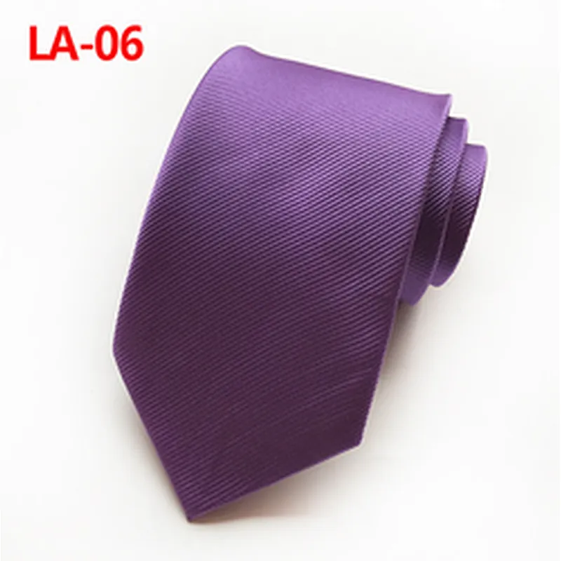 Classic Ties for Men Italian Solid Fine Twill Corbatas De Hombre Polyester Woven Custom Neckties Men
