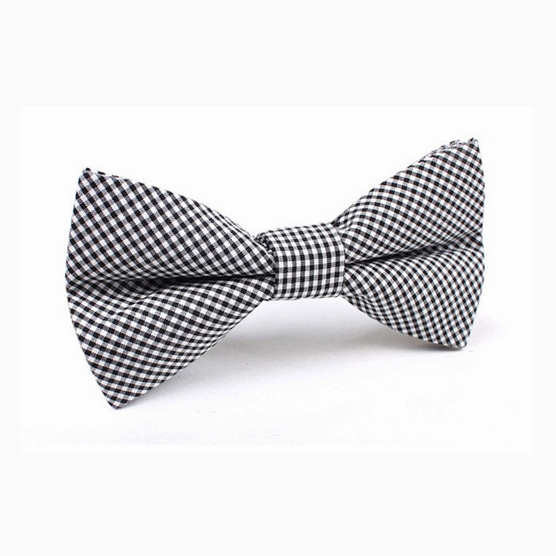 custom school uniform plaid cotton bow ties blue