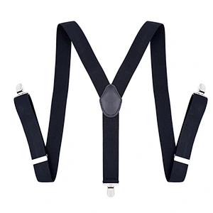 Wholesale Cheap Adult 3 clip strap Y-type plain color men's and women's universal suspender strap clip