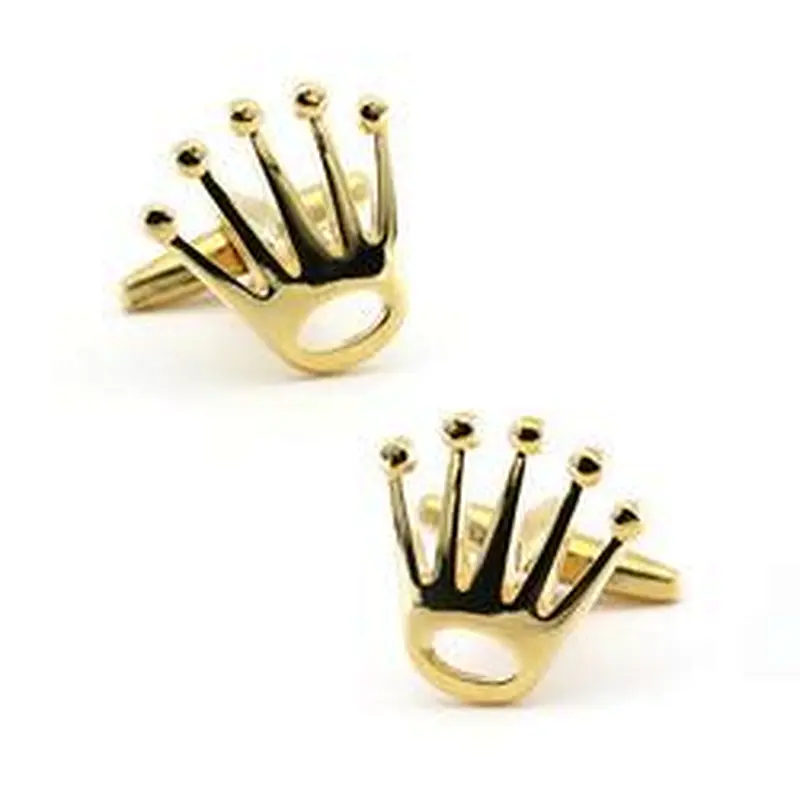 High quality novelty vitality gold crown cufflinks for men