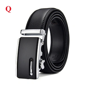 Wholesale Business Casual Adjustable Automatic Buckle Two-layer Cowhide Genuine Leather Belt for Men