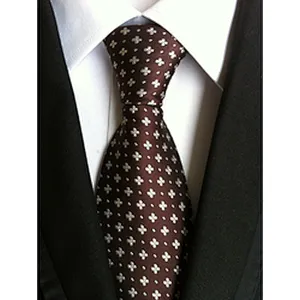 Wholesale Gravata Masculina Luxury Jacquard Silk Ties For Men Casual Necktie Stripe Cravates Homme