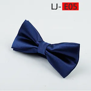 2021 Bow Ties for Men Handmade Casual Party Self Tie Bowties Solid Noeud Papillon Slim Wedding Kids Bow Tie with Box