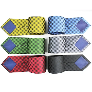 Grid Tie Custom Necktie Manufacturer Plaid Sublimation Neckties Check Men Necktie Cravate Pour Homme