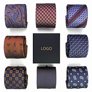 Casual Ties Men Custom Logo Classic Paisley Neck Ties For Men Italian Wedding Necktie Party Gravatas Estampadas
