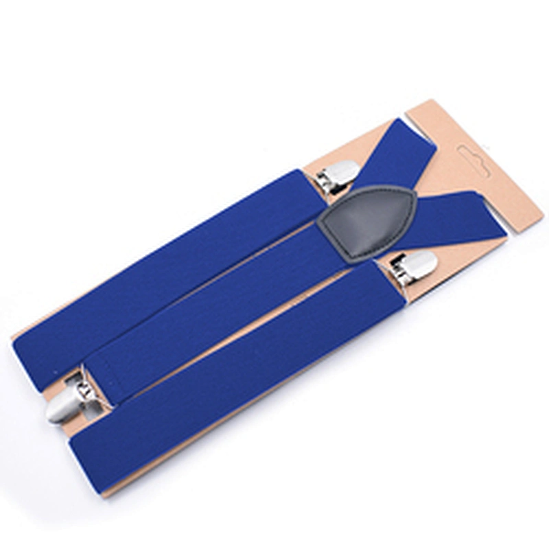 custom Adult 3 clip strap Y-type solid color boys suspenders strap clip
