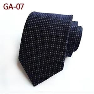Polyester Woven Corbatas Hombres Classic Checked Plain Neck Ties For Men Luxury Ties Men Custom Logo