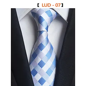 Wholesale Gravata Masculina Fashion Neck Ties For Men Casual Grid Silk Necktie Set Gift Box