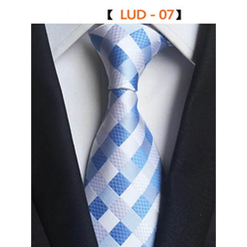 Wholesale Gravata Masculina Fashion Neck Ties For Men Casual Grid Silk Necktie Set Gift Box