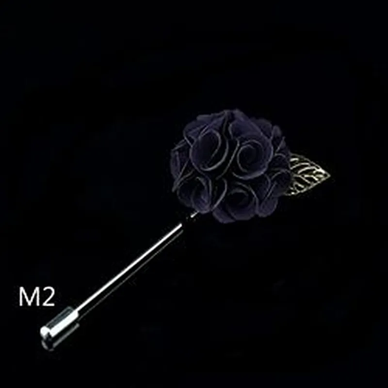 Custom flower boutonniere wedding Fashion womens brooch flower pin Wholesale flower lapel pins mens suit