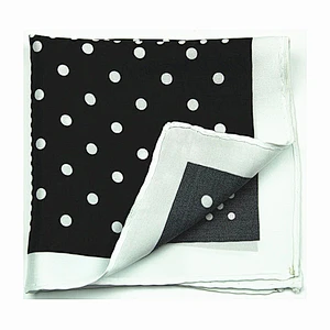 customise handkerchief dot pocket square high quality handchief silk DPS5710