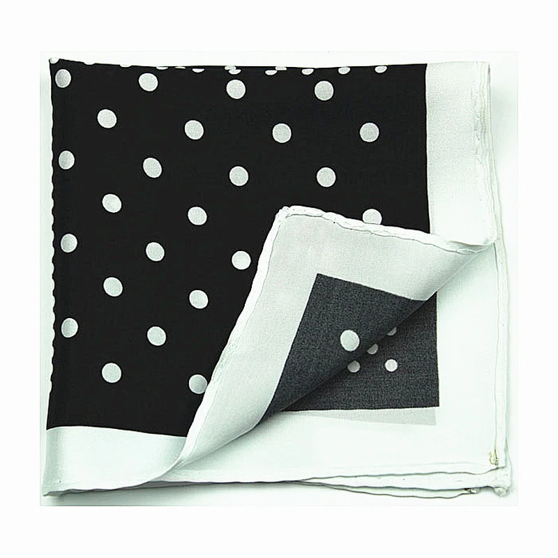 customise handkerchief dot pocket square high quality handchief silk DPS5710