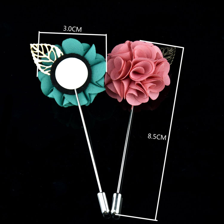 Custom flower boutonniere wedding Fashion womens brooch flower pin Wholesale flower lapel pins mens suit