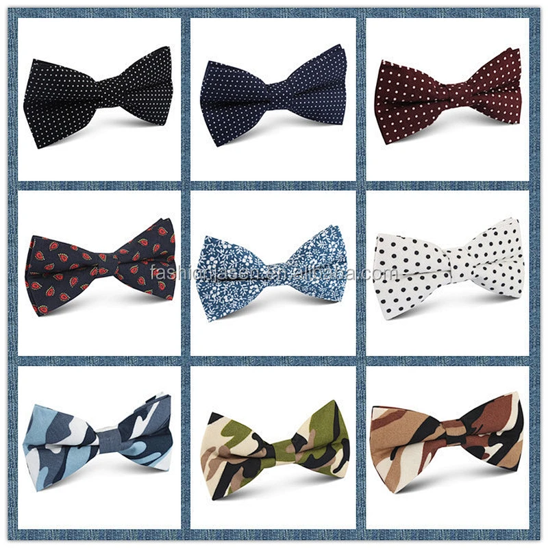 Custom Cotton printing Bow Ties For men
