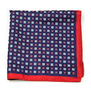 high end 100%silk printed hanky customized cloth hanky dots printed DPS5403