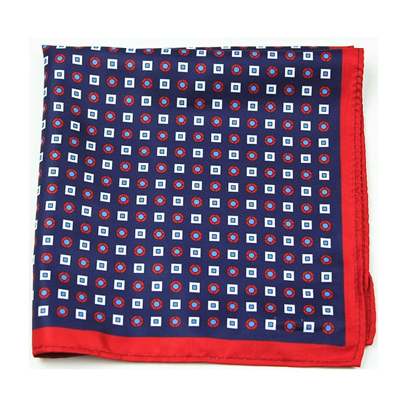 high end 100%silk printed hanky customized cloth hanky dots printed DPS5403